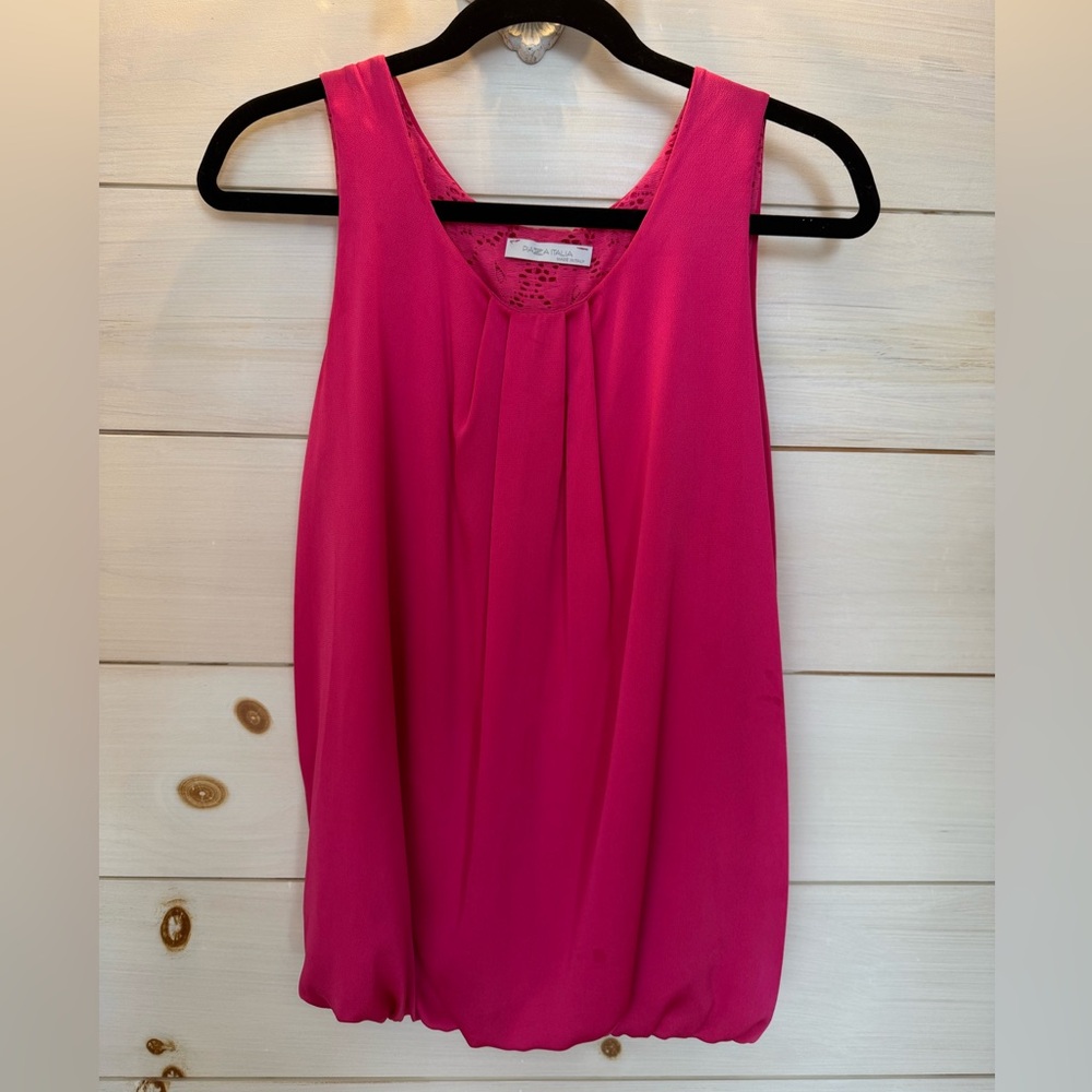 Chic Fuchsia Sleeveless Blouse